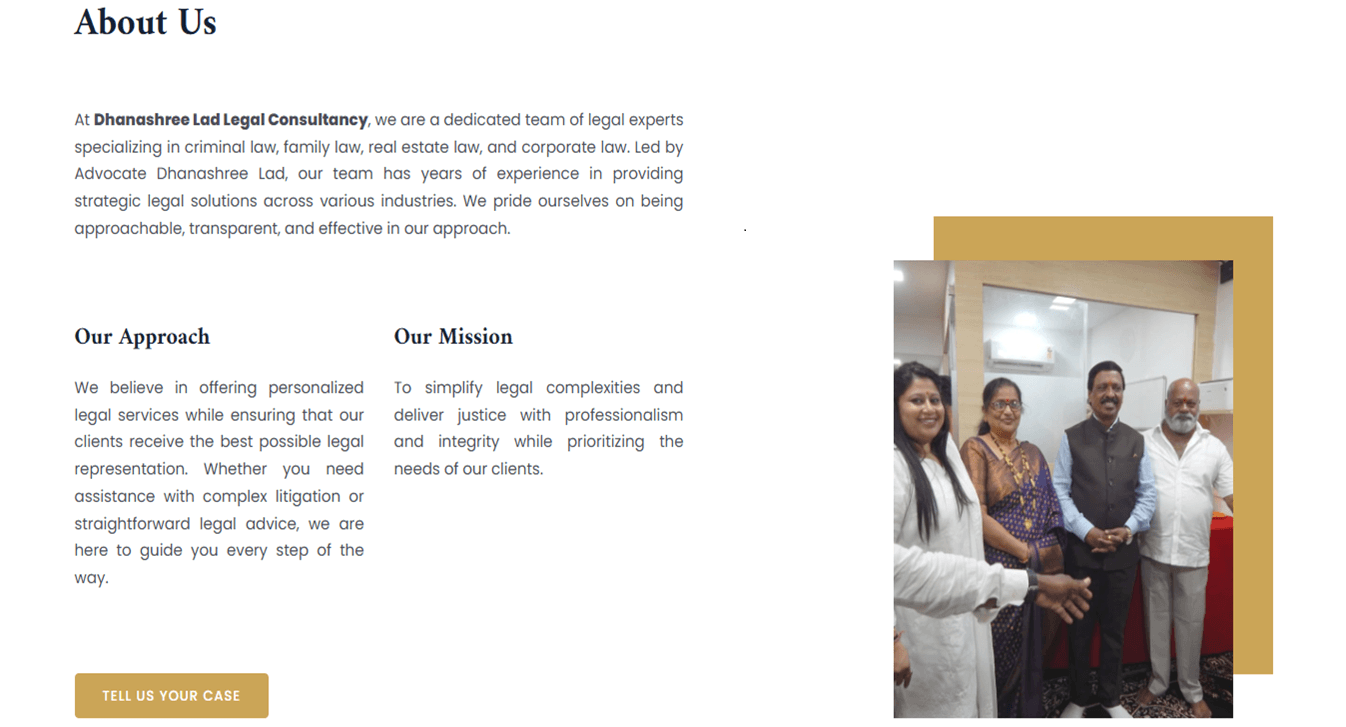 advocate-dhanashree-lad-website-about-page-designed-and-developed-by-tech-cryptors-private-limited