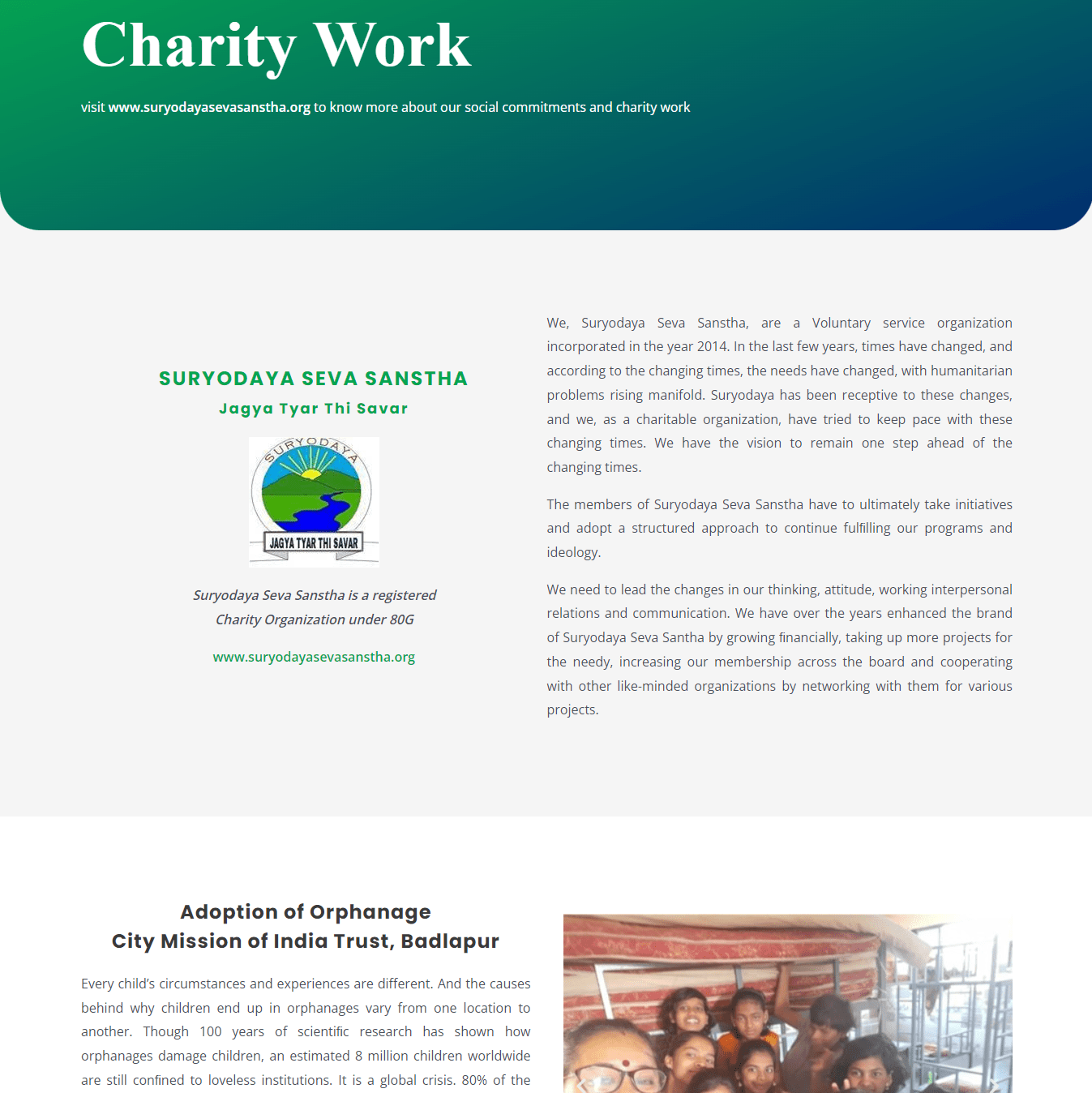 darsh-securities-website-charity-work-page-designed-and-developed-by-tech-cryptors-private-limited