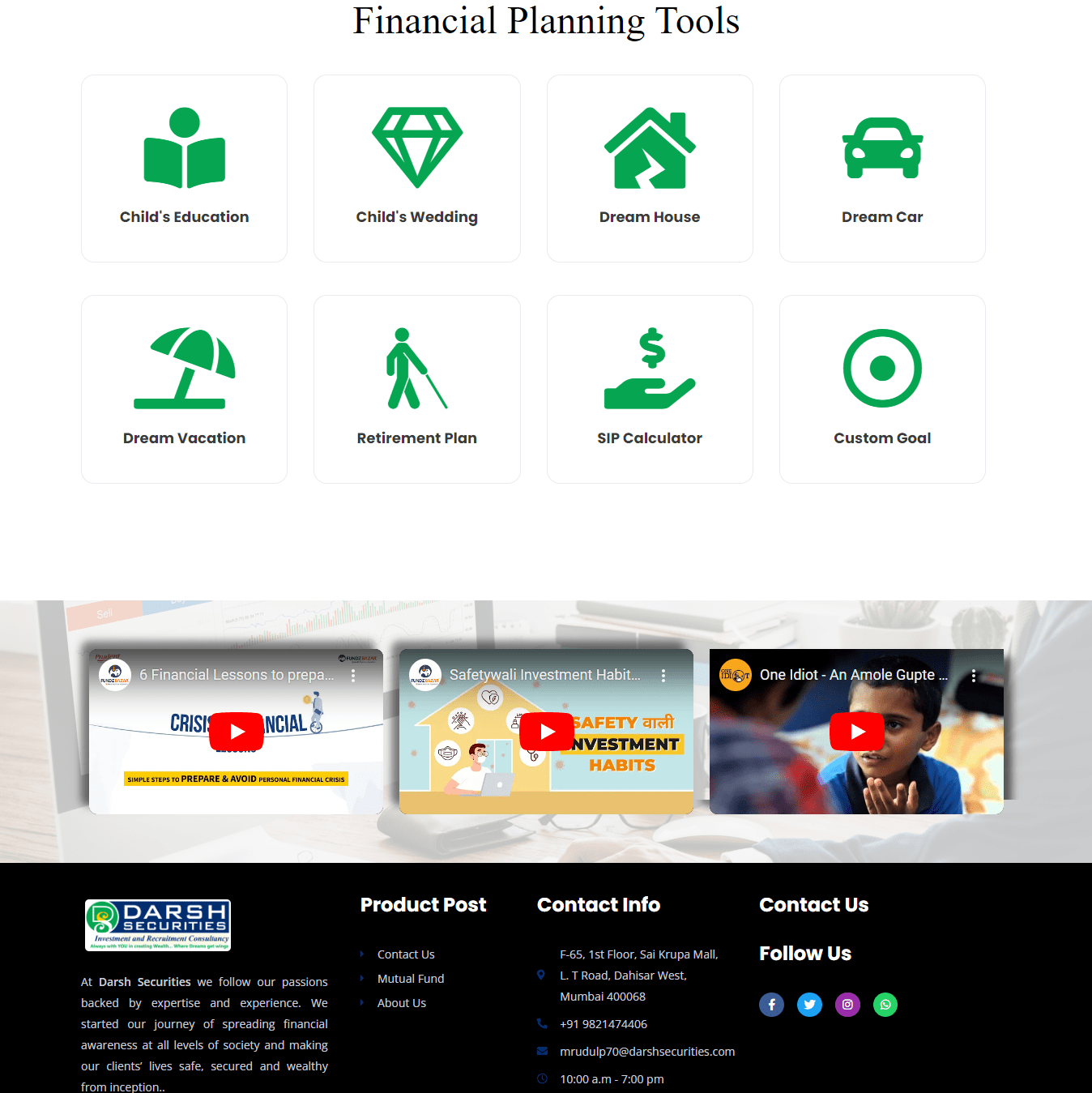 darsh-securities-website-financial-planning-tools-page-designed-and-developed-by-tech-cryptors-private-limited