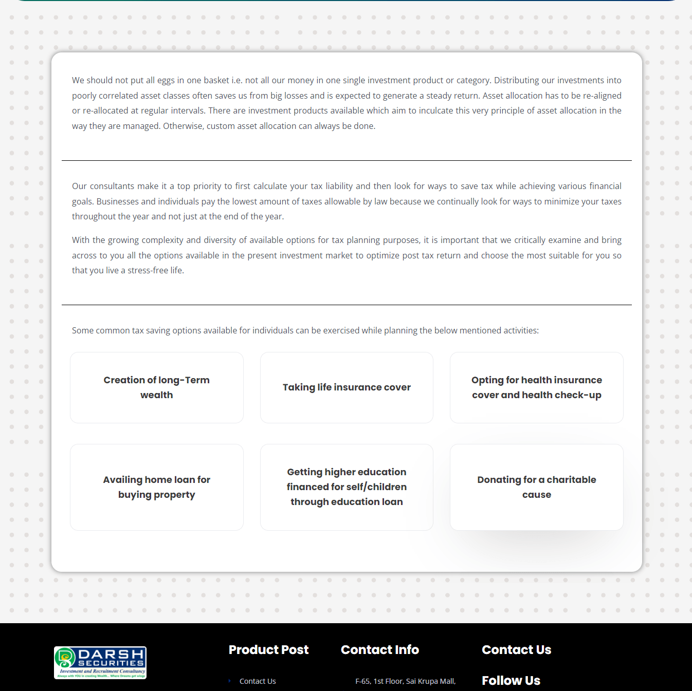 darsh-securities-website-tax-fundamentals-section-designed-and-developed-by-tech-cryptors-private-limited