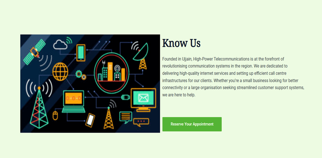 high-power-telecommunications-website-about-us-page-designed-and-developed-by-tech-cryptors-private-limited