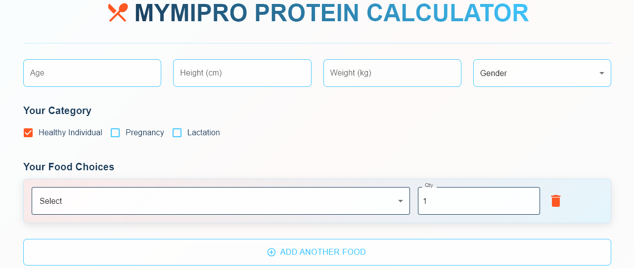 mymipro-protein-calculator-webapp-home-page-designed-and-developed-by-tech-cryptors-private-limited