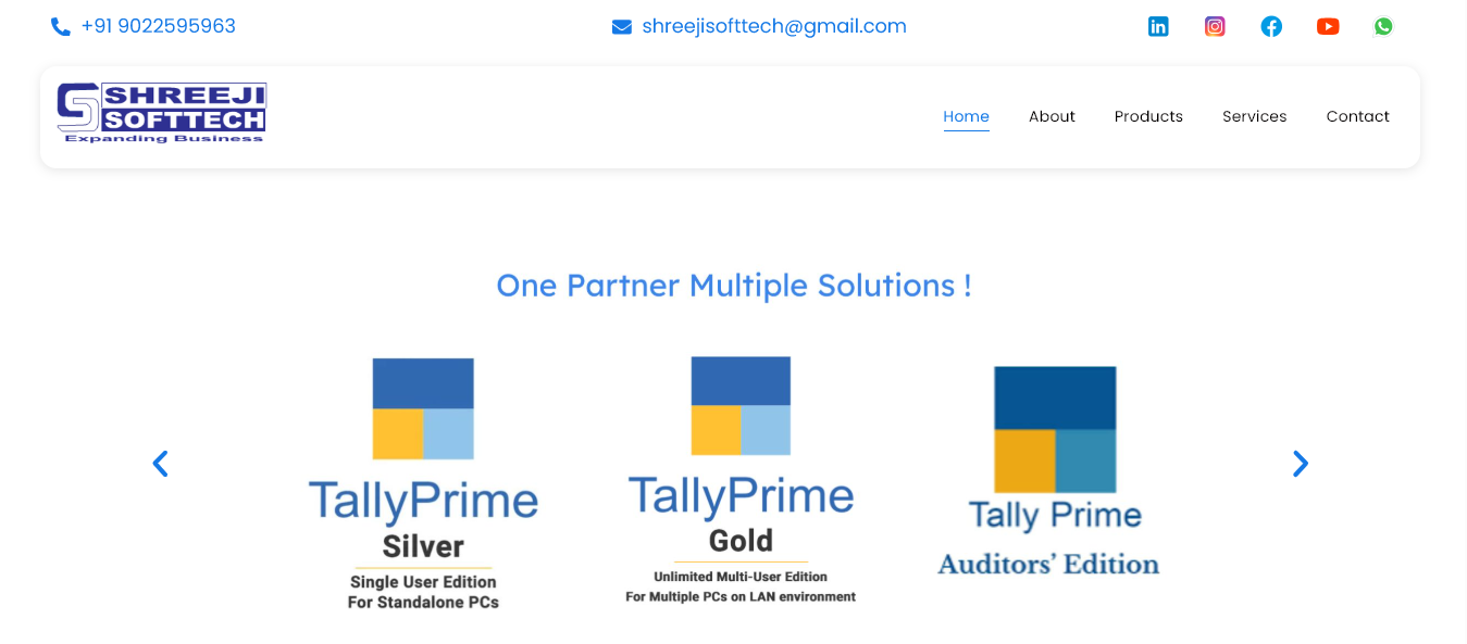 shreeji-softtech-website-home-page-designed-and-developed-by-tech-cryptors-private-limited