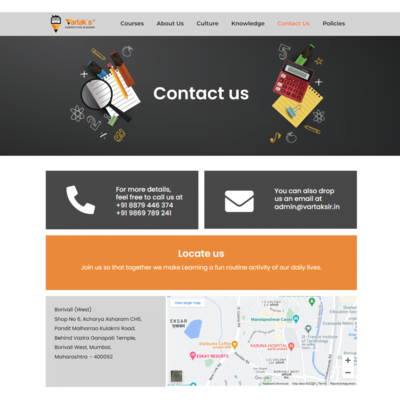 vartak_sir_website_contact_page_designed_and_developed_by_tech_cryptors_private_limited