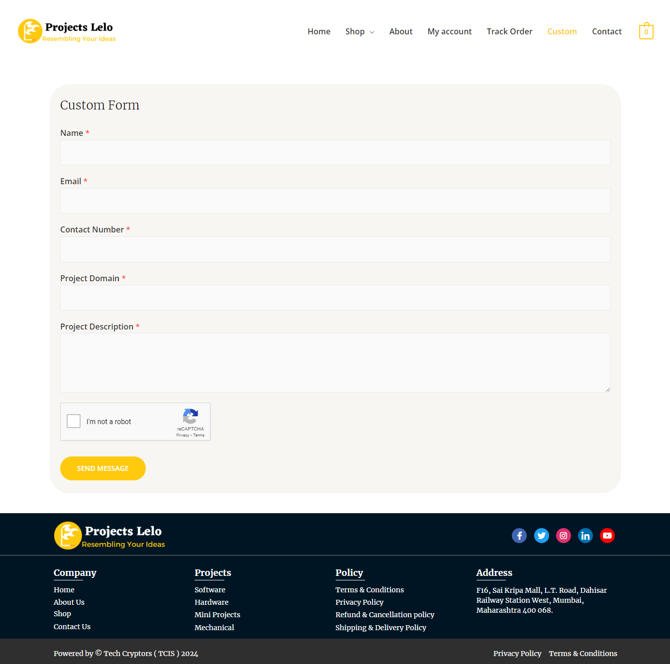 projects-lelo-website-custom-form-designed-and-developed-tech-cryptors-private-limited