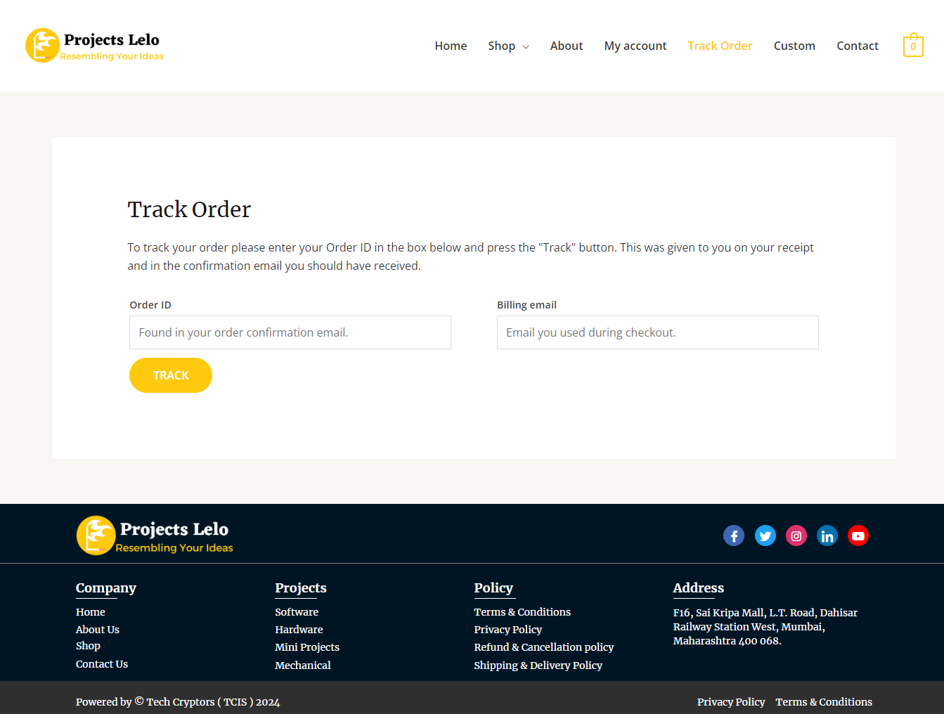 projects-lelo-website-track-order-designed-and-developed-tech-cryptors-private-limited