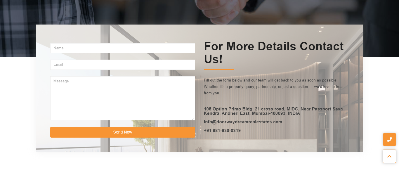doorway-dreams-real-estates-website-contact-form-section-designed-and-developed-by-tech-cryptors-private-limited